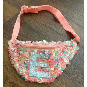 Justice Sequins Fanny Pack Belt Bag purse Initial monogram A